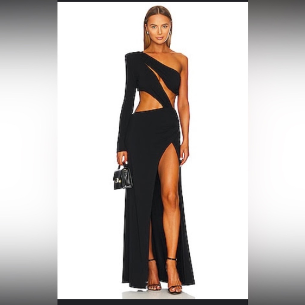 *NEW* NBD JUANITA Elegant Black One-Shoulder Maxi Dress
